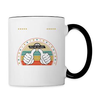 Bester cousin der Welt - Tasse zweifarbig - Weiß/Schwarz - Rechts