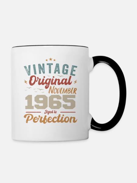 Legendär Seit November 1965 - 1965 - Tasse zweifarbig - Weiß/Schwarz