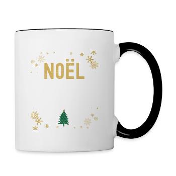 Noël le meilleur moment de l année - Mug contrasté - blanc/noir - Droite