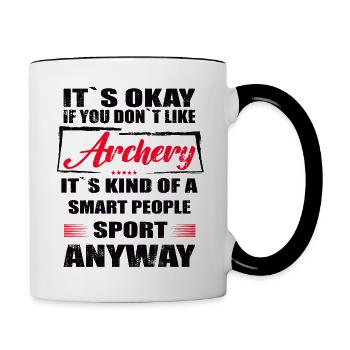 It's Okay If You Don't Like archery - Contrasting Mug - white/black - Right