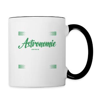 Astronomie Lustiger Spruch für Mann & Frau - Tasse zweifarbig - Weiß/Schwarz - Rechts
