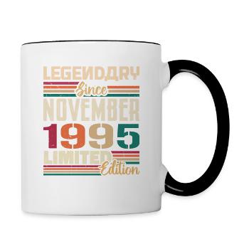 Legendary since November 1995 - Gift 1995 - Contrasting Mug - white/black - Right