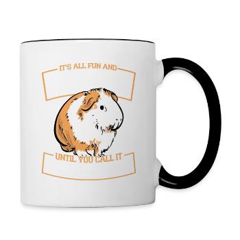 It's All Fun And Games Guinea Pig Cavy Lover - Contrasting Mug - white/black - Right