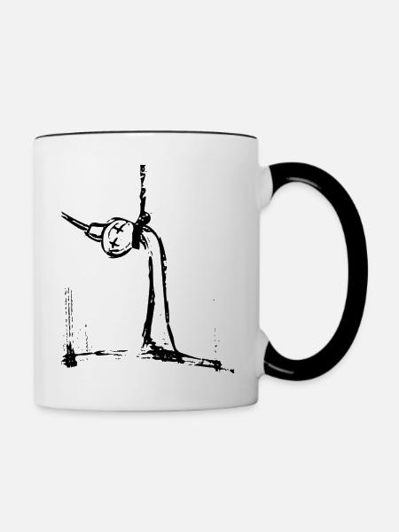 Fernsehturm Hangman - Tasse zweifarbig - Weiß/Schwarz