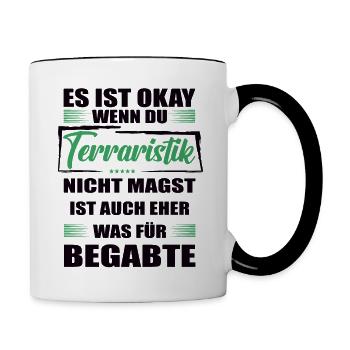 Terraristik Lustiger Spruch für Mann & Frau - Tasse zweifarbig - Weiß/Schwarz - Rechts