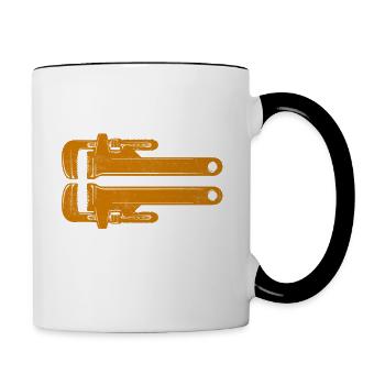 It's My Job To Play With Nipples Plumber Pipefitte - Contrasting Mug - white/black - Right