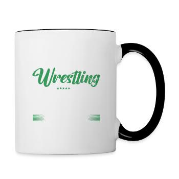 Ce n’est pas grave si vous n’aimez pas la lutte - Mug contrasté - blanc/noir - Droite