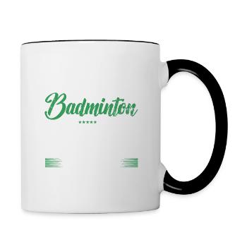 Ce n’est pas grave si vous n’aimez pas le badminton - Mug contrasté - blanc/noir - Droite