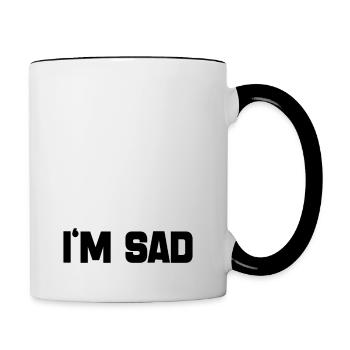 I Lift Because I'm Sad Workout Joke Motivation Gym - Contrasting Mug - white/black - Right