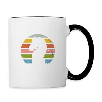 Ce n’est pas un cheval joueur d’échecs chevalier drôle - Mug contrasté - blanc/noir - Droite