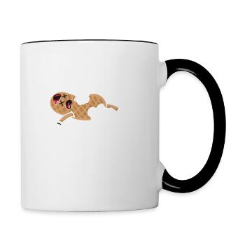 Les cacahuètes sont mon ennemi Sensibilisation aux noix allergique - Mug contrasté - blanc/noir - Droite
