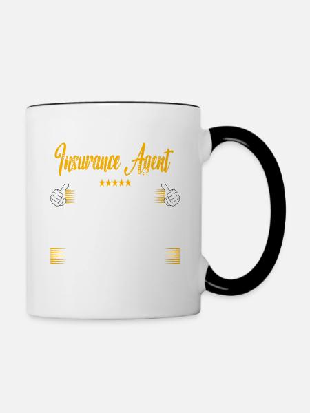 Insurance agent Freakin Awesome Funny Job - Contrasting Mug - white/black