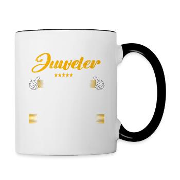 Juweler Freakin Awesome Funny Job - Tasse zweifarbig - Weiß/Schwarz - Rechts
