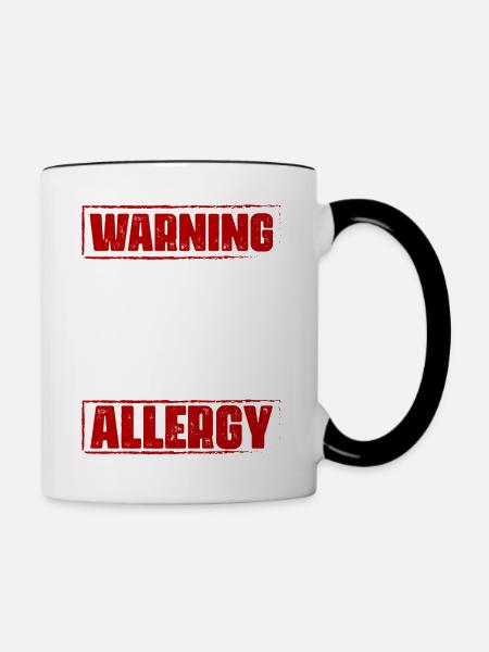 Warning This Old Man Has Peanut Allergy - Tasse zweifarbig - Weiß/Schwarz