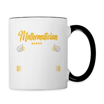Mathématicien Freakin Super Travail Drôle - Mug contrasté - blanc/noir - Droite