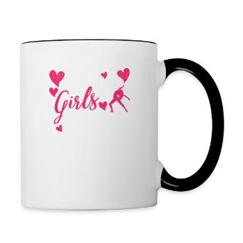 Forte fille amateur de danse. Drôle de danse - Mug contrasté - blanc/noir - Droite
