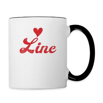 Ich liebe Line Dancing Funny Western Dance Texas - Tasse zweifarbig - Weiß/Schwarz - Rechts