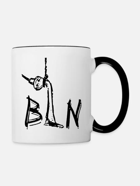 Berlin - BLN - Tasse zweifarbig - Weiß/Schwarz