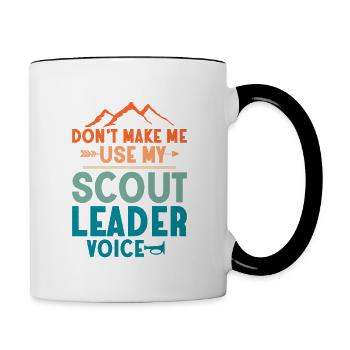 Hear My Scout Leader Voice: Commanding Tee - Tasse zweifarbig - Weiß/Schwarz - Rechts