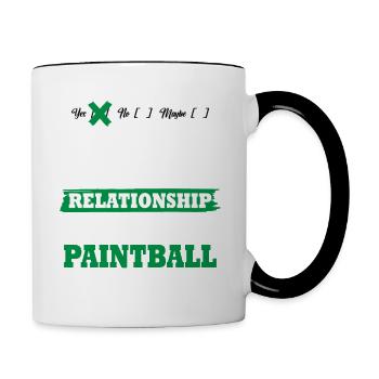 Paintball My serious relationship funny - Tasse zweifarbig - Weiß/Schwarz - Rechts