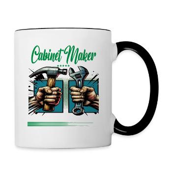 Cabinet maker Profession Saying Worker - Contrasting Mug - white/black - Right