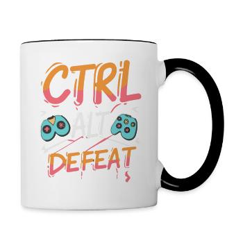 STRG ALT Niederlage - Tasse zweifarbig - Weiß/Schwarz - Rechts