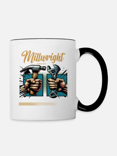 Millwright Beruf Spruch Arbeiter - Tasse zweifarbig - Weiß/Schwarz