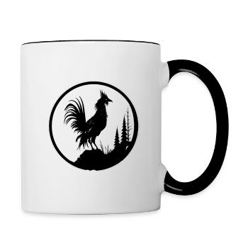 Fußball Fun Trikot "Eintracht Prügel" - Tasse zweifarbig - Weiß/Schwarz - Rechts