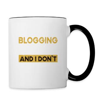 Blogging is my hobby - Contrasting Mug - white/black - Right