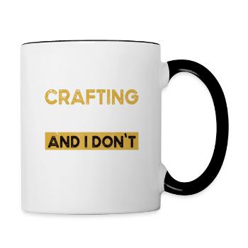 Crafting is my hobby - Contrasting Mug - white/black - Right