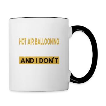 Hot air ballooning is my hobby - Tasse zweifarbig - Weiß/Schwarz - Rechts