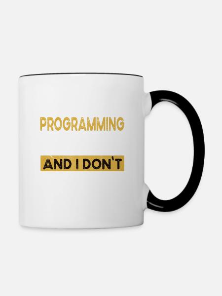 Programming is my hobby - Tasse zweifarbig - Weiß/Schwarz