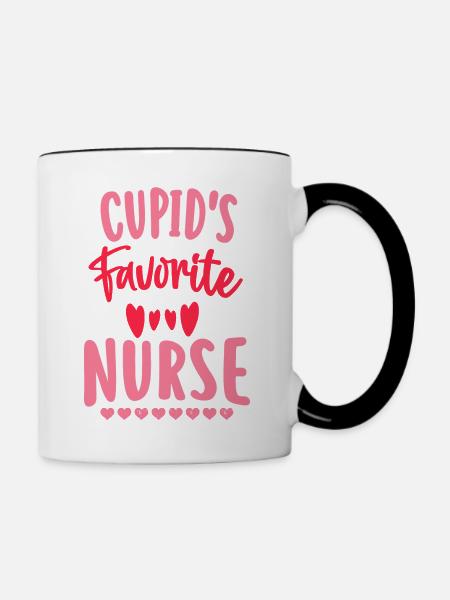 Amor Lieblingskrankenschwester - Tasse zweifarbig - Weiß/Schwarz