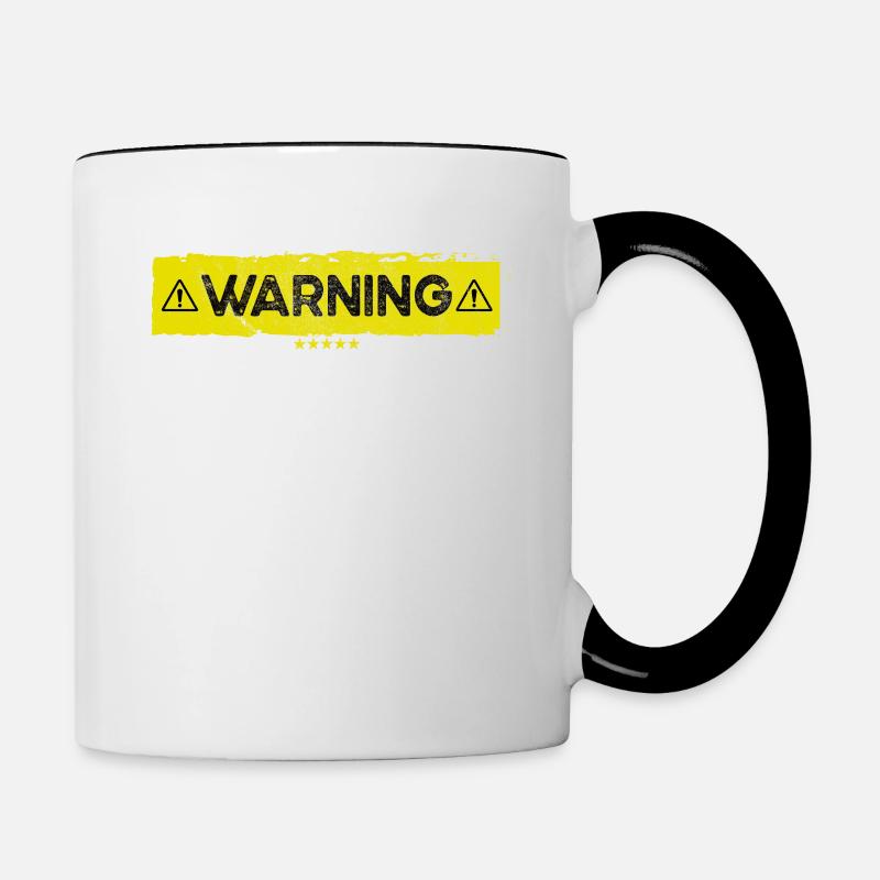 Talking about Cycling funny - Contrasting Mug - white/black