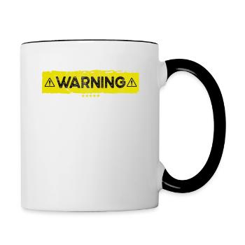 Talking about Futsal funny - Tasse zweifarbig - Weiß/Schwarz - Rechts
