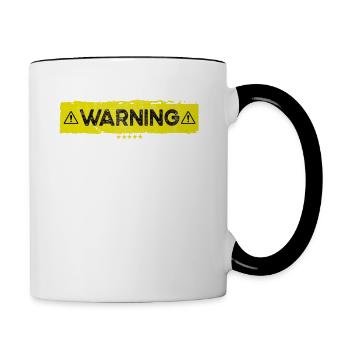 Parler de golf drôle - Mug contrasté - blanc/noir - Droite