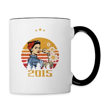 9 years old - Born in February 2015 - Contrasting Mug - white/black - Right