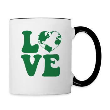 Earth Day Funny Awesome Environmental Nature - Contrasting Mug - white/black - Right