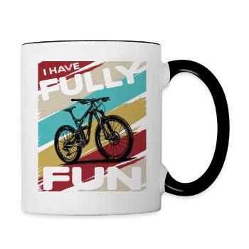 Mountainbike I have fully fun MTB - Contrasting Mug - white/black - Right