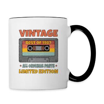 VINTAGE 1986 ALL ORIGINAL PARTS LIMITED EDITION - Contrasting Mug - white/black - Right