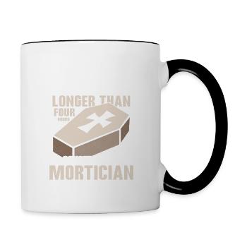 Consultez votre cercueil mortuaire de croque-mort - Mug contrasté - blanc/noir - Droite