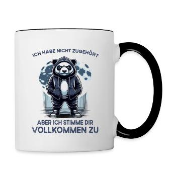 I hate people morning grouch in the office funny - Contrasting Mug - white/black - Right