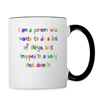 I am a person who wants to do a lot of things... - Contrasting Mug - white/black - Right