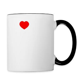 i love my hot asian boyfriend - Tasse zweifarbig - Weiß/Schwarz - Rechts