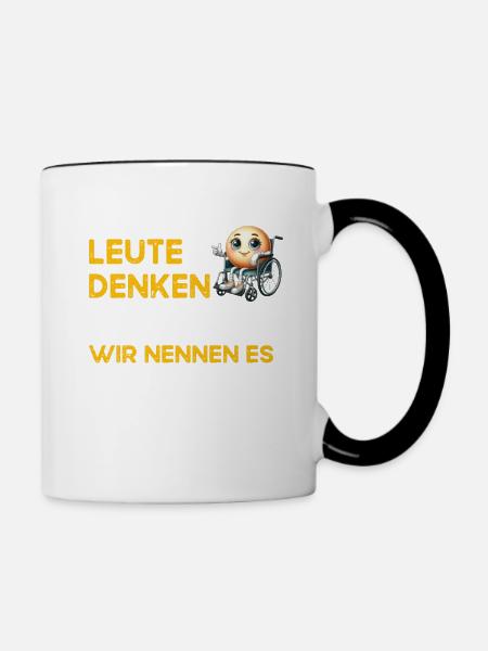 Leute denken Magie Krankenpfleger Krankenpflege - Tasse zweifarbig - Weiß/Schwarz