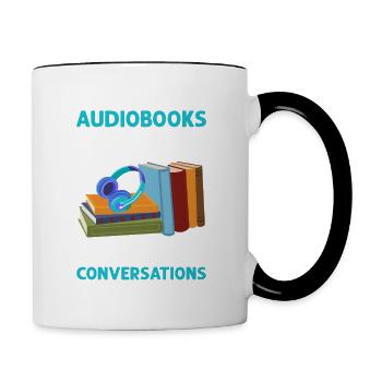 Audiobook Enthusiast: Yes, Please! - Contrasting Mug - white/black - Right