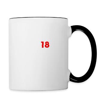 2024 Niveau 18 I 18e Anniversaire 2024 Garçons Filles - Mug contrasté - blanc/noir - Droite