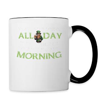 you can't drink - Contrasting Mug - white/black - Right