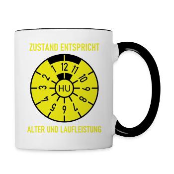 HU - Condition corresponds to age and mileage - Contrasting Mug - white/black - Right