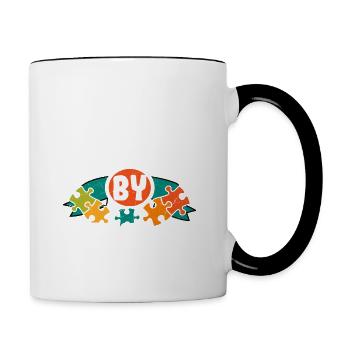 Easily Distracted By Puzzles Jigsaw Puzzle Piece - Contrasting Mug - white/black - Right